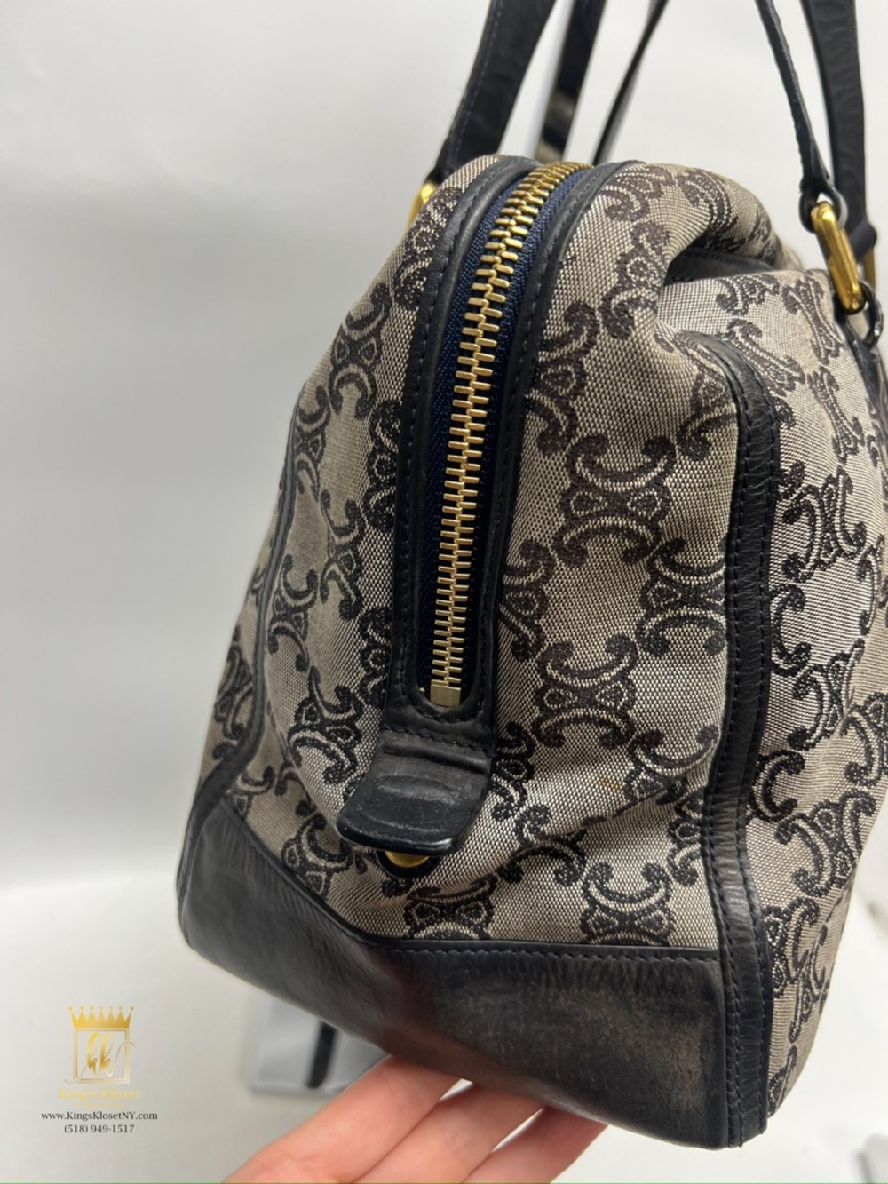 Celine fabric canvas Boston travel bag - Picture 3 of 16